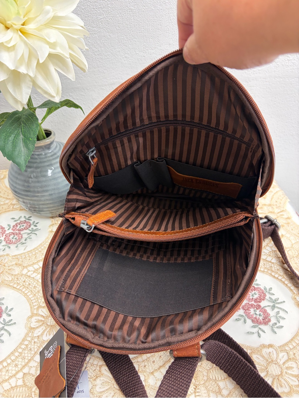 Jack Georges Leather Backpack/ Crossbody Bag — image 4 of 5